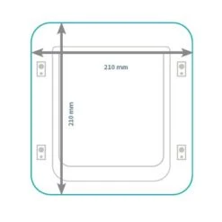 SureFlap DualScan Microchip Cat Flap - White -Pet Supply Shop 10 dscf001 outer dimensions 7