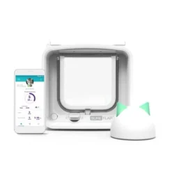 SureFlap Microchip Cat Flap Connect - White -Pet Supply Shop 1 idscfwt front with en app and hub 2