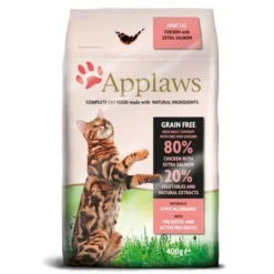 Pet Supply Shop -Pet Supply Shop 26663 pla applaws cat adult huhnlachs 400g hs 01 4