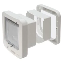 SureFlap DualScan Microchip Cat Flap - White -Pet Supply Shop 30900 PLA SureFlap Mikrochip Katzenklappe Tunnelverlaengerung weiss 3