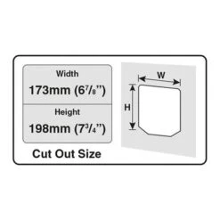 Cat Mate Microchip Cat Flap (360W) -Pet Supply Shop 360 cut out size 3 1