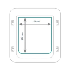 SureFlap Microchip Pet Door - White -Pet Supply Shop 55224 sureflap mikrochip haustierklappe hs 14 4