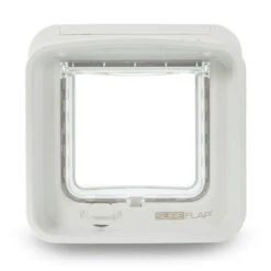 SureFlap DualScan Microchip Cat Flap - White -Pet Supply Shop 62267 pla sureflap mikrochip katzenklappe hs 06 8