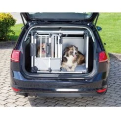 Trixie Aluminium Double Transport Box -Pet Supply Shop 73773 autotransportbox dop hs 03 2