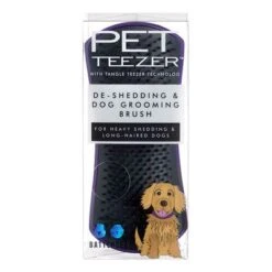 Pet Teezer De-shedding Brush -Pet Supply Shop 99699 pla newflag petteezer desheddingbrush purple hs 01 5